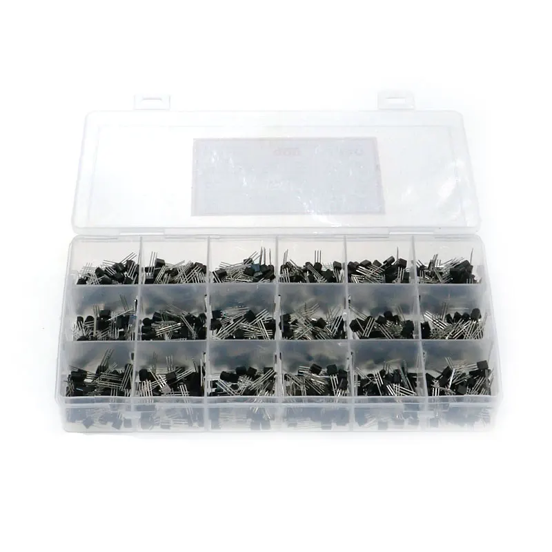 18Value 900pcs Bipolar Triode Transistor TO-92 A1015-2N5551 Box Kit