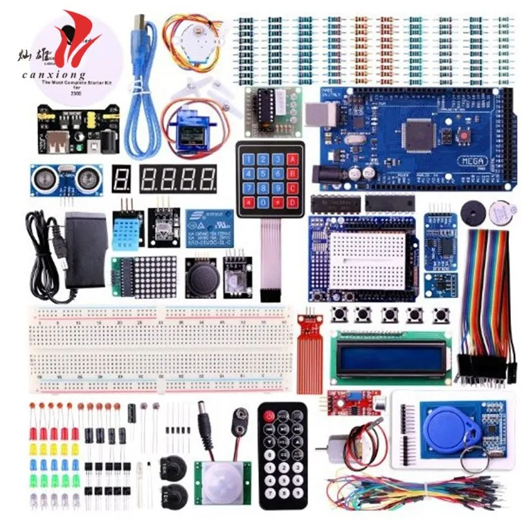 

The most complete ultimate starter kit, R3, is compatible with Arduino IDE and offers a user manual in French for beginners and