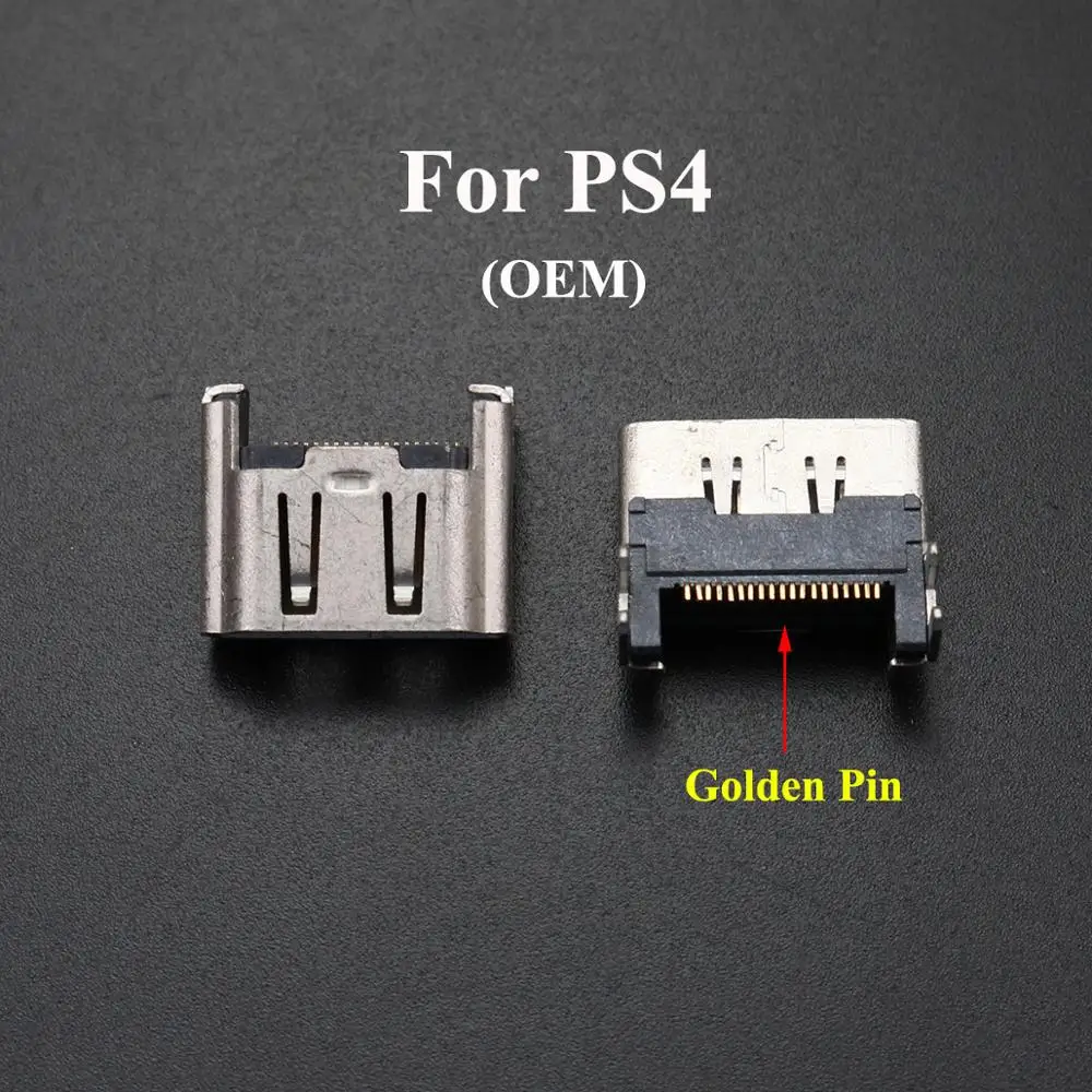 YuXi 2PCS Replacement for PS4 HDMI-Compatible Port Display Socket Jack Port For PS4 Console Connector for PS4 Connector