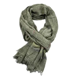 New Fashion Cotton Linen Men Scarf Tie-dye Striped Men's Winter Scarves Casual Male Brand Bufanda Shawl Europe and America