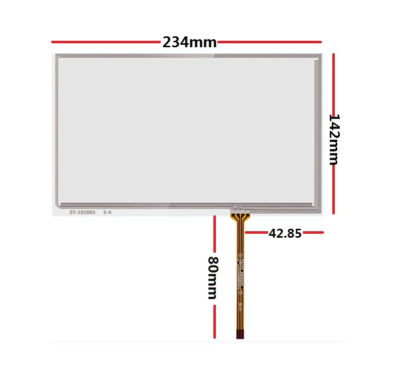 

Новый четырехпроводной резистивный сенсорный экран 10,1 дюйма подходит для промышленного компьютера, экран рукописного ввода 234*142 мм