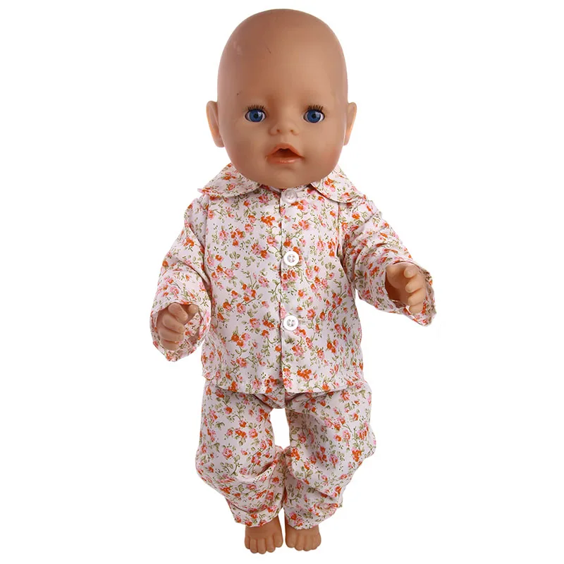 Doll 15 Styles Cartoon Cute Pajamas Fit 18 Inch American&43 Cm Baby Doll Clothes Accessories, Generation, Birthday Girl Toy Gift