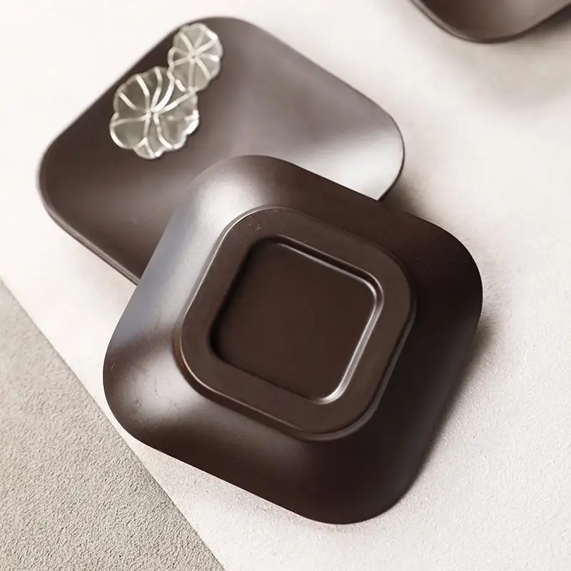 Tea Coaster Kung Fu Tea Ceremony Tea Set Insulation Mat Cup Holder Japanese Household Ebony Combination Set Accessories