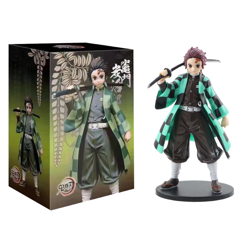 Demon Slayer Rui Kimetsu no Yaiba Nezuko Kyoujurou Tanjirou Inosuke Shinobu Zenitsu Action Figure Anime Figurine Toys 6pcs/set