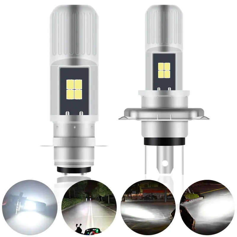 H4 LED BA20D Motor led Motorcycle Headlight Lamp Scooter Motorbike Hi/Low 2835smd Canbus Fog Light Motorcycle Access 12V