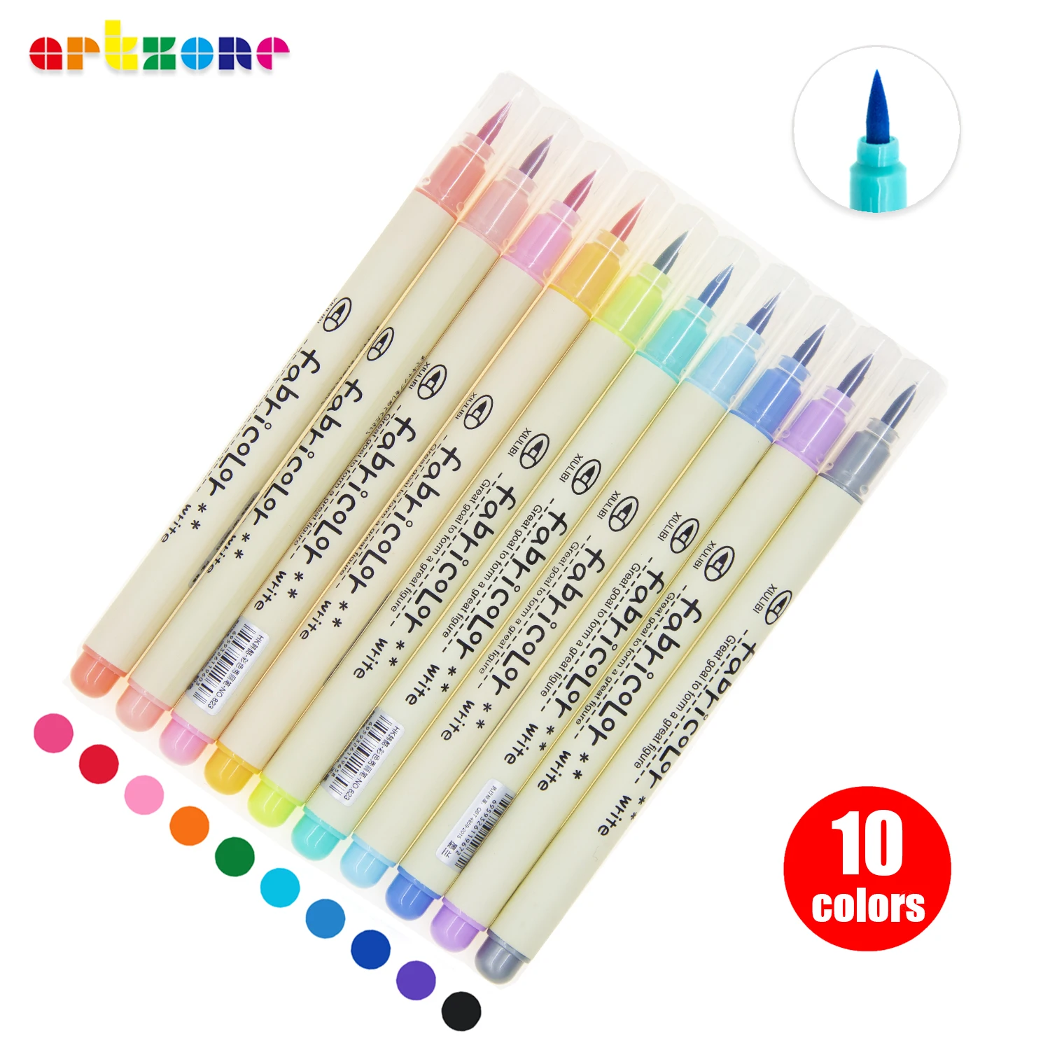 

10 colors Soft Brush Fluorescence Pen Set Calligraphy Brush Pens Art Markers for DIY Scrapbooking Lettering Drawing Supplies