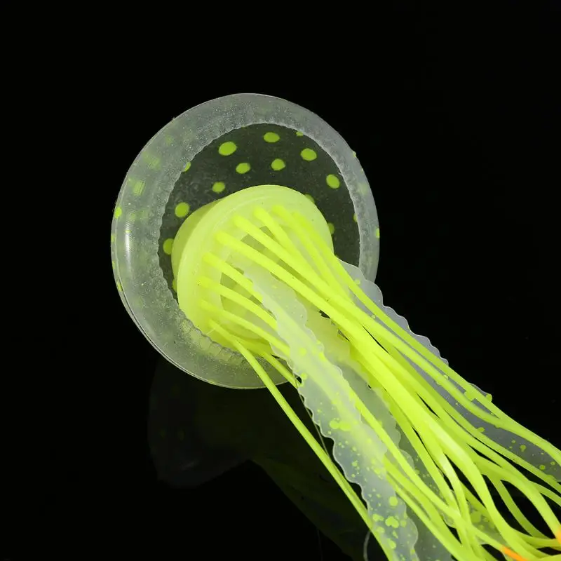 Aquarium Fluorescent Jellyfish Fish Decoration Authentic Simulation Trumpet Goldfish Decor F19B