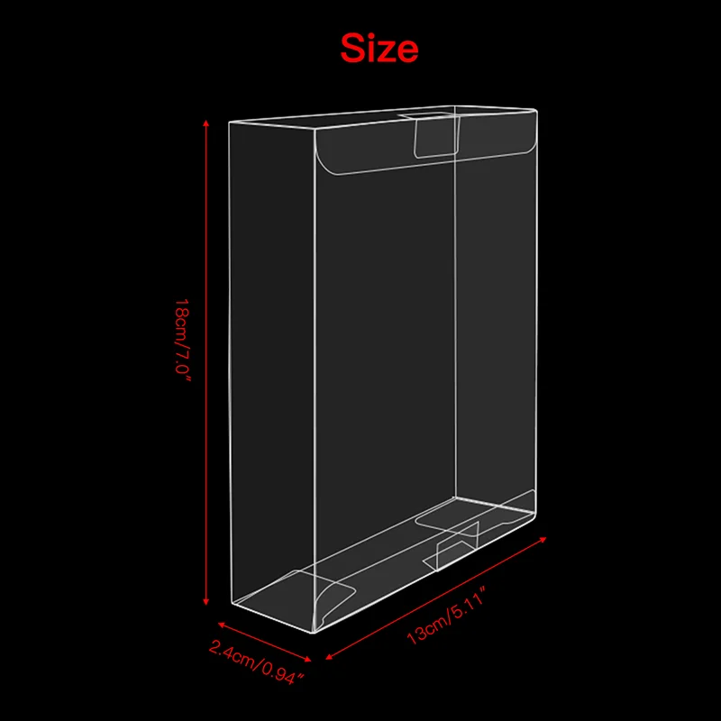 10 قطعة/الوحدة PET البلاستيك خرطوشة لعبة صندوق حامي كم ل NES نينتندو نظام الترفيه CIB لعبة