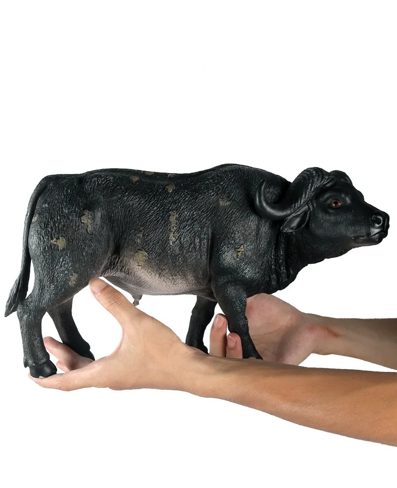 Figura de Animal de la vida salvaje para niños, simulación de gran tamaño, león, elefante, Búfalo, hipopótamo, rinoceronte, regalo de juguete