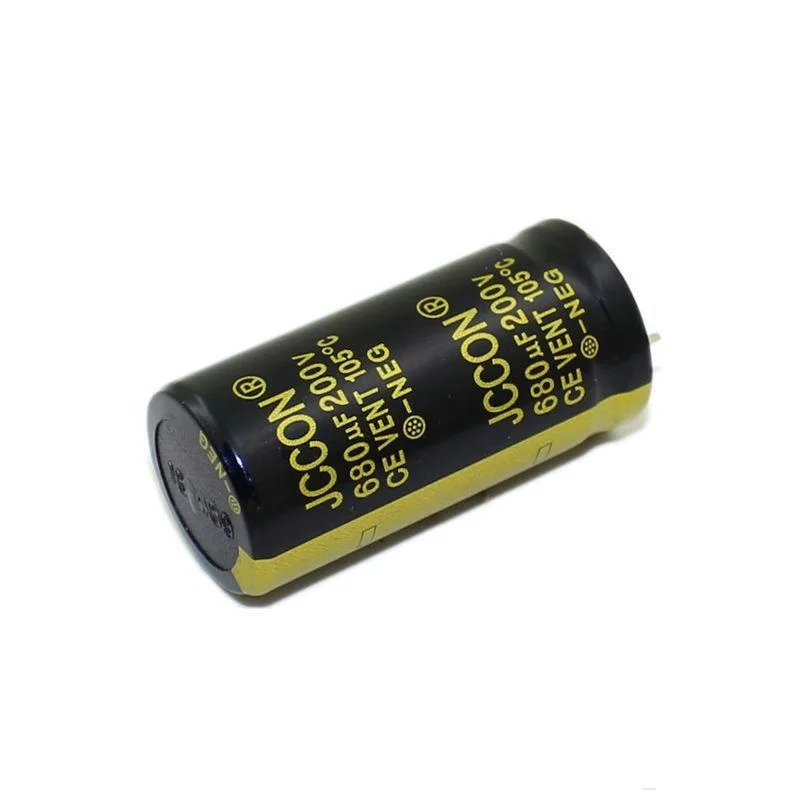 200v680uf JCCON القرن الألومنيوم كهربائيا مكثف حجم 22*45 العاكس السلطة