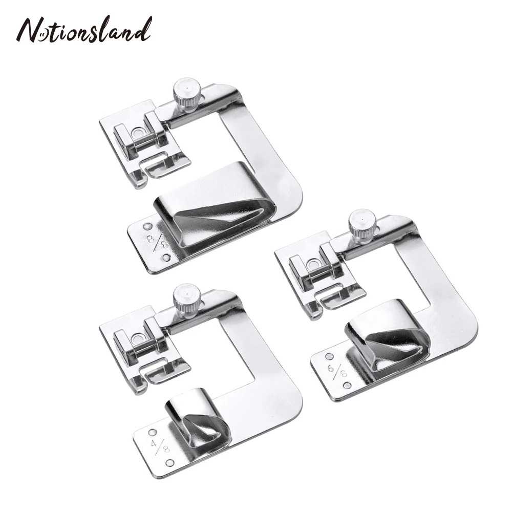 

4 Sizes Rolled Hem Pressure Foot Sewing Machine Presser Foot for Sewing Machine Parts Accessories