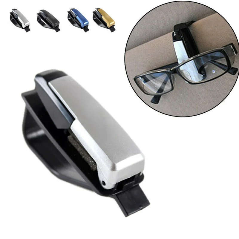 Universal Car Auto Sun Visor Glasses Box Sunglasses Clip Card Ticket Holder Fastener Pen Case Eyeglasses Car Accessories