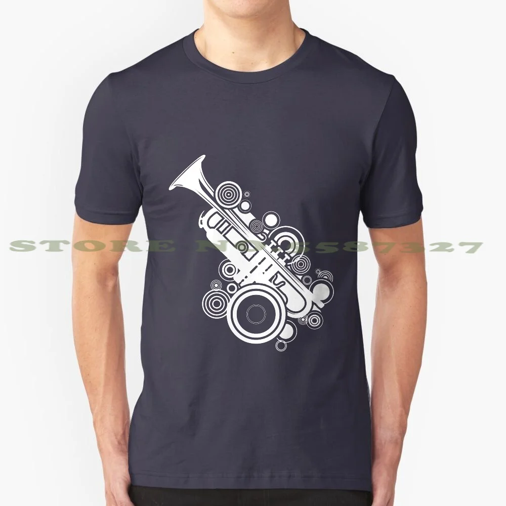 Trumpet Jazz Gift Musical Instrument Vintage 100% Cotton T-Shirt Brass Music Jazz Classical Beat Acoustics Style Equipment