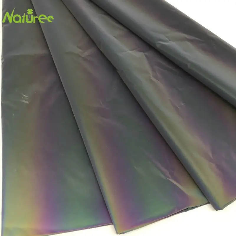 50cm*140cm Reflective Fabric Cloth Material Sewing Bright Retro Reflective Magic Gradient Color DIY Fabric