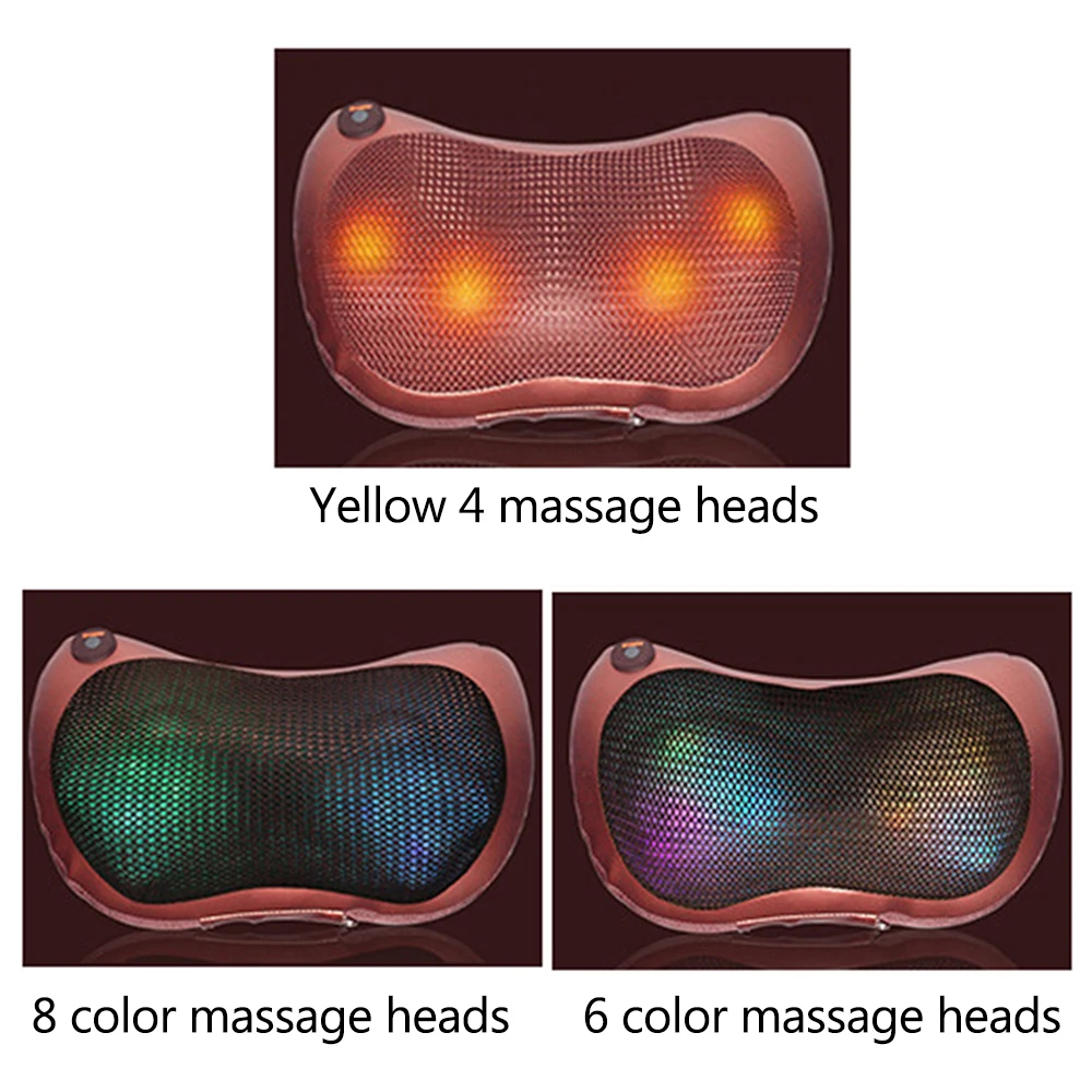 Rotating Shiatsu Massage Pillow Backrest Waist Cervical Pillow Household Car Electric Shiatsu Massager Back Massage Pillow