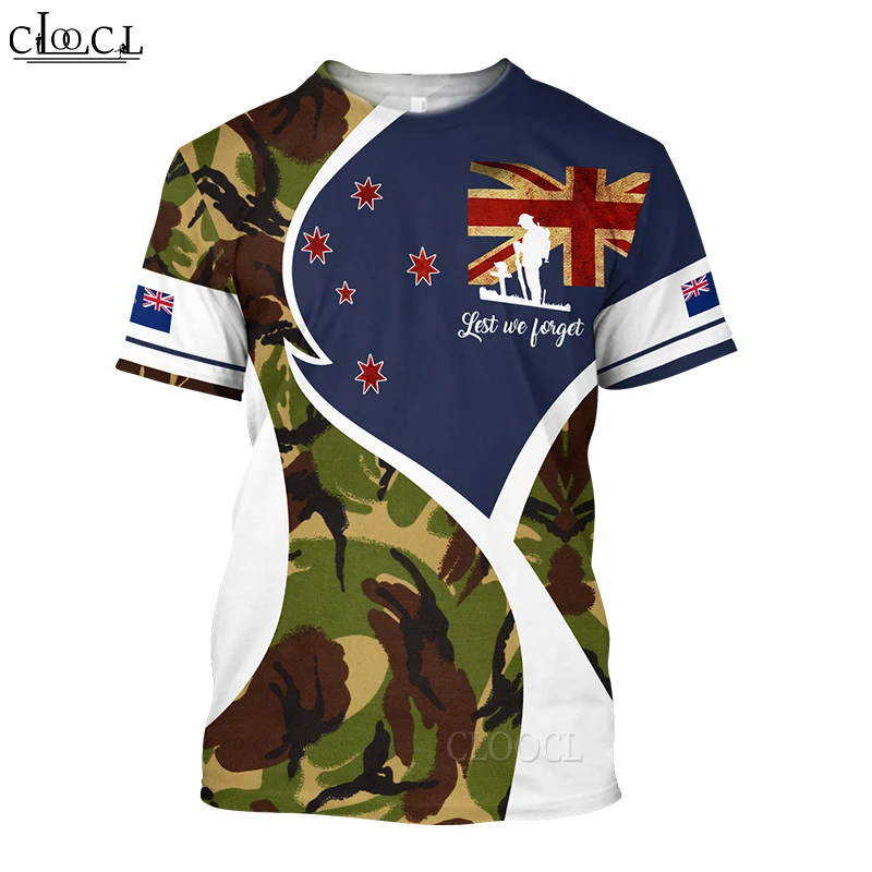 CLOOCL Newest Popular Anzac Day 3D Print T Shirt Men Women Fashion Harajuku Streetwear Hip Hop Tshirt Top Drop Shipping