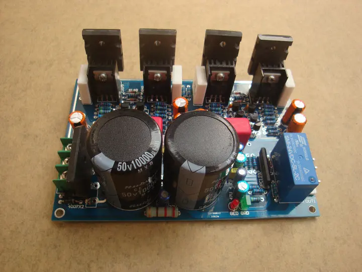 

New mini Dual AC 26V-32V C5200 A1943 tube class AB 100W+100W amplifier board With UPC1237 speaker protection