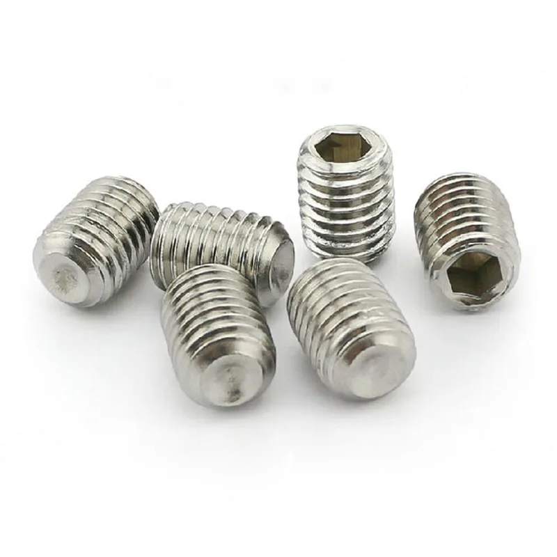 M3x4mm Stainless Steel Hex Socket Set Cap Point Grub Screws 50pcs