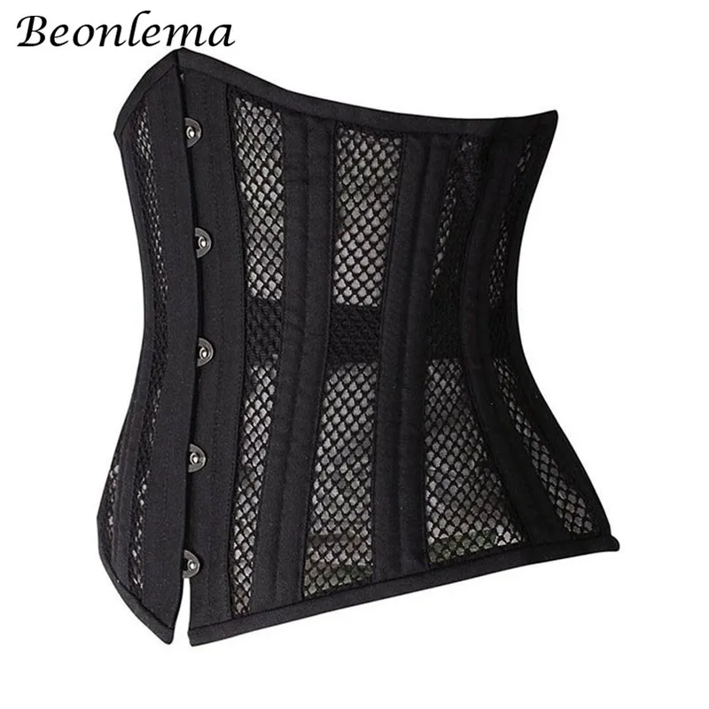 Corset For Women Sexy Steampunk Underbust Corset Steel Boned Gothic Clothing White Bustiers Waist Trainer Modeling Straps Bodice