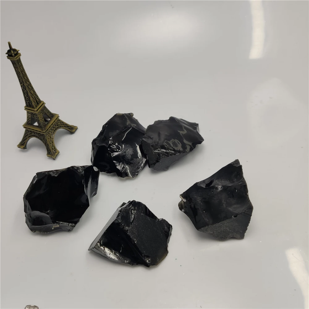 1pcs Natural Raw Black Obsidian Quartz Stones Rough Rock Crystals Metaphysical Reiki Healing Size Energy Healing Home Decoration