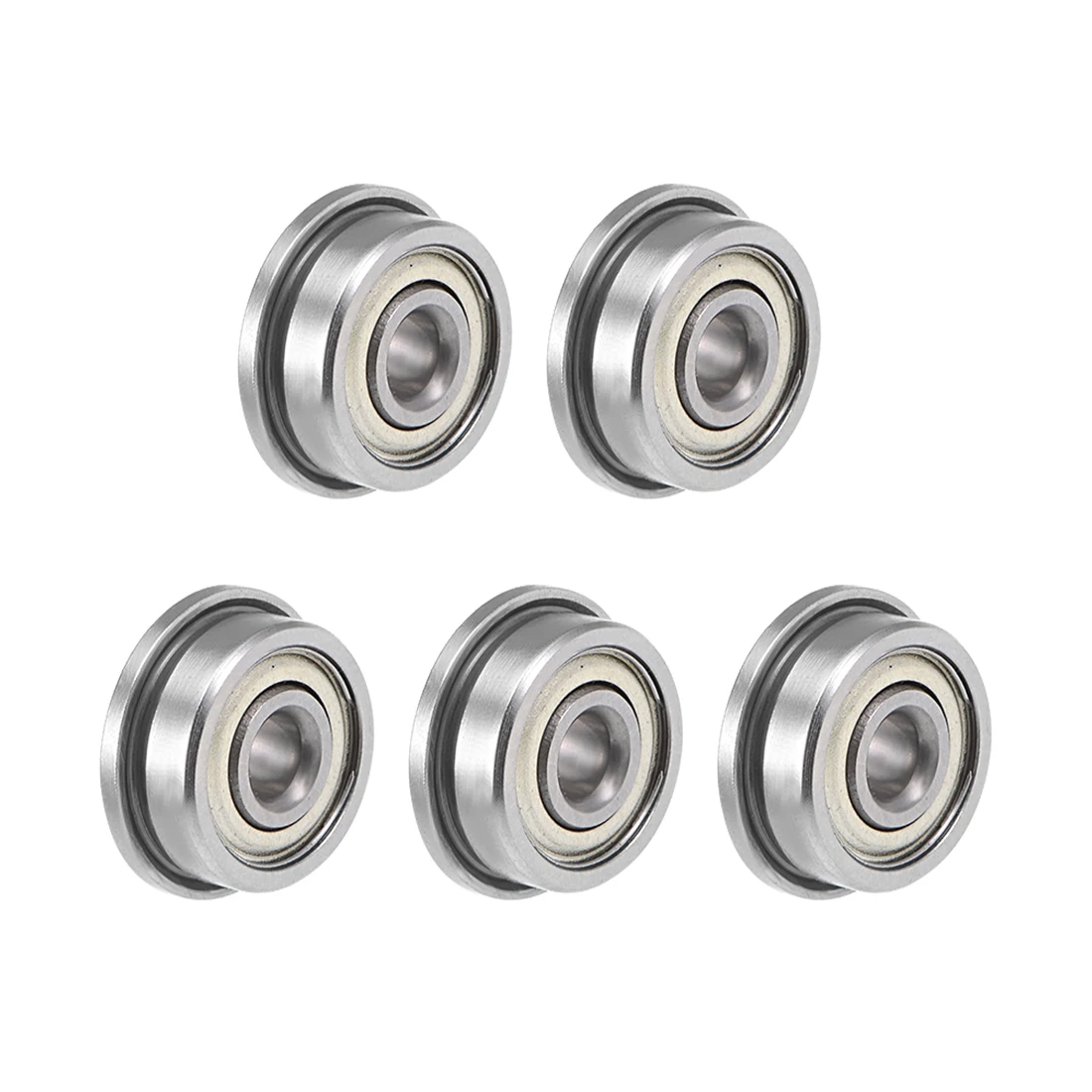 

uxcell 5pcs F623ZZ Flange Ball Bearing 3x10x4mm Shielded Chrome Bearings