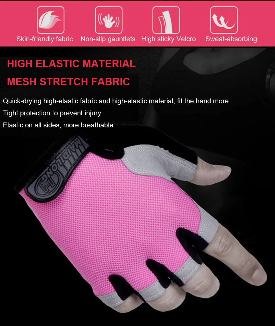 Sports Gym Gloves Men Fitness Training Exercise Anti Slip Weight Lifting Gloves Half Finger Body Workout Men Women Glove