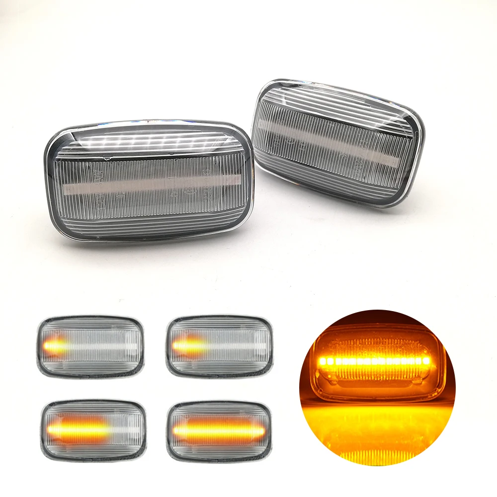 1Pair For Toyota Corolla Celica Caldina Camry Hilux Probox Fielder Avensis RAV4 Prius Runx Led Dynamic Side Marker Turn Signal L