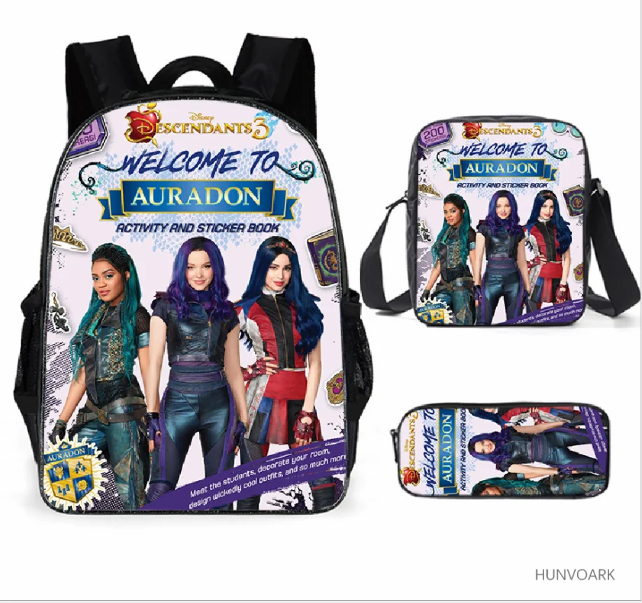 Disney Descendants 3 Kids Backpack for Boys Girls Student School Bag Custom Schoolbags for Children Students Bookbag