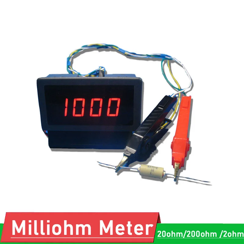 Medidor 20ohm 200ohm 2ohm do Miliohmmeter do Medidor do Miliohmmeter de Digitas do Diodo Emissor de Luz de Dykb Bobina do Transformador do Teste de Kelvin