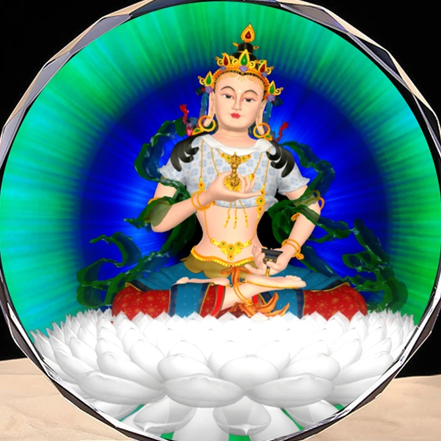 Form ties White lotus flower Vajra Sattva Bodhisattva Buddha statue, altar supplies, crystal ornaments, craft products