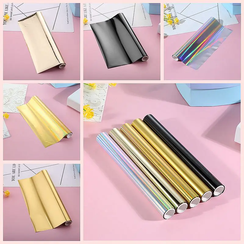 1pc Toner Reactive Foil Holographic Multicolor Paper Diy Crafts Make Hot Foil Plates By Laser Printer and Laminator Scrapbook