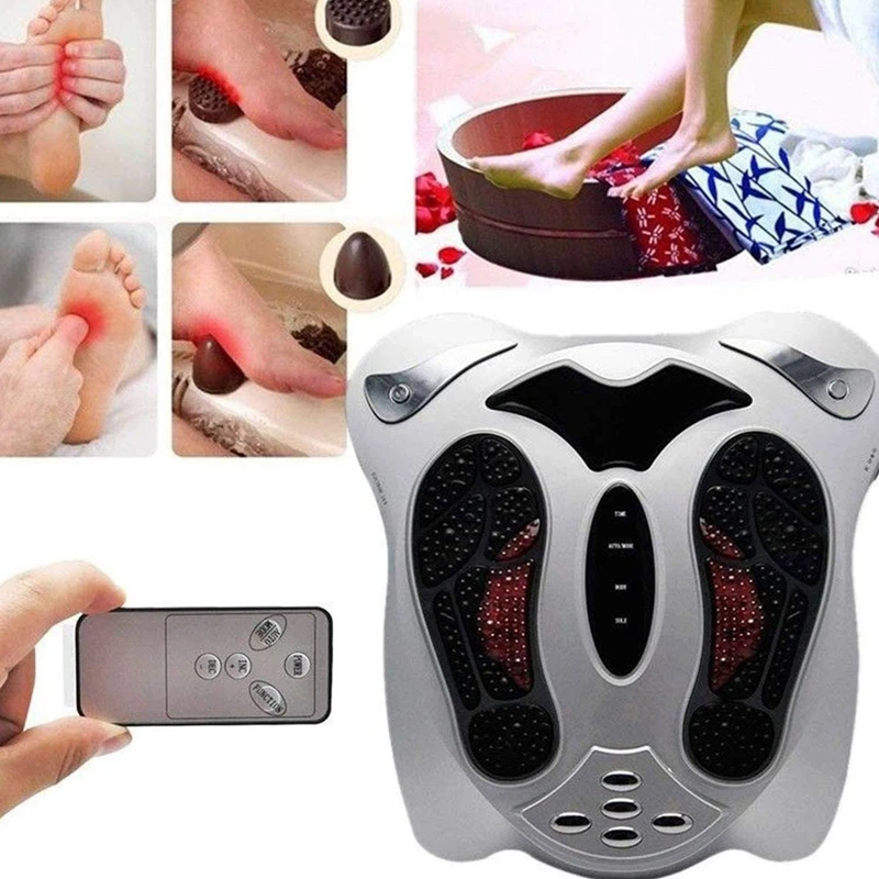 Electric Vibrator Foot Massager With Remote Control Health Care Body Massage Leg Exerciser Bio Shaker Heating Therapy Machine