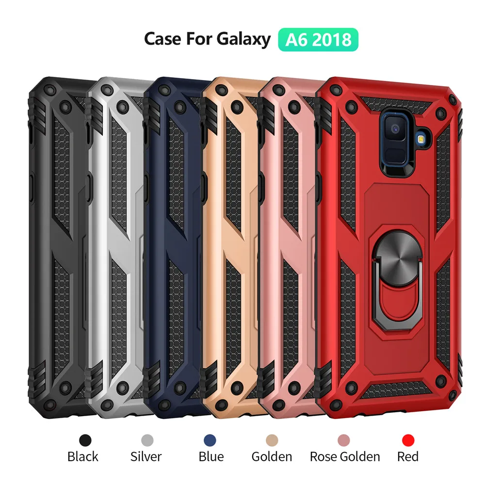 For Samsung Galaxy A6 A8 2018 A6plus A8plus Case Kickstand Armor Covers For Samsung A6 A8 Plus A6+ A8+ 2018 Magnet Phone case