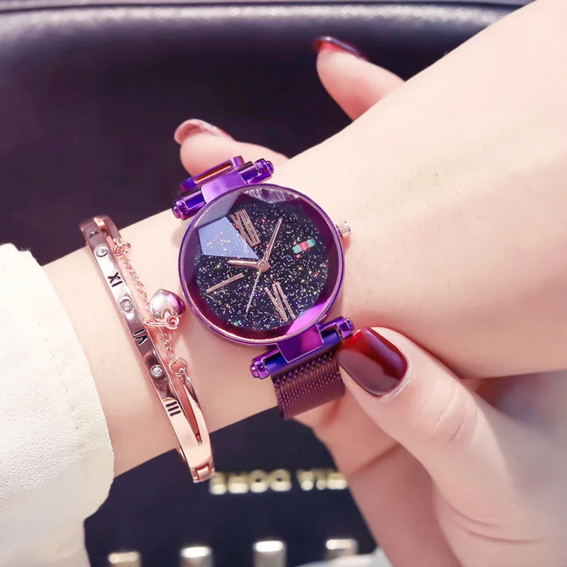 Luxury Vogue brand minimalism magnet buckle women watches romantic starry sky female quartz watch casual ladies wristwatches