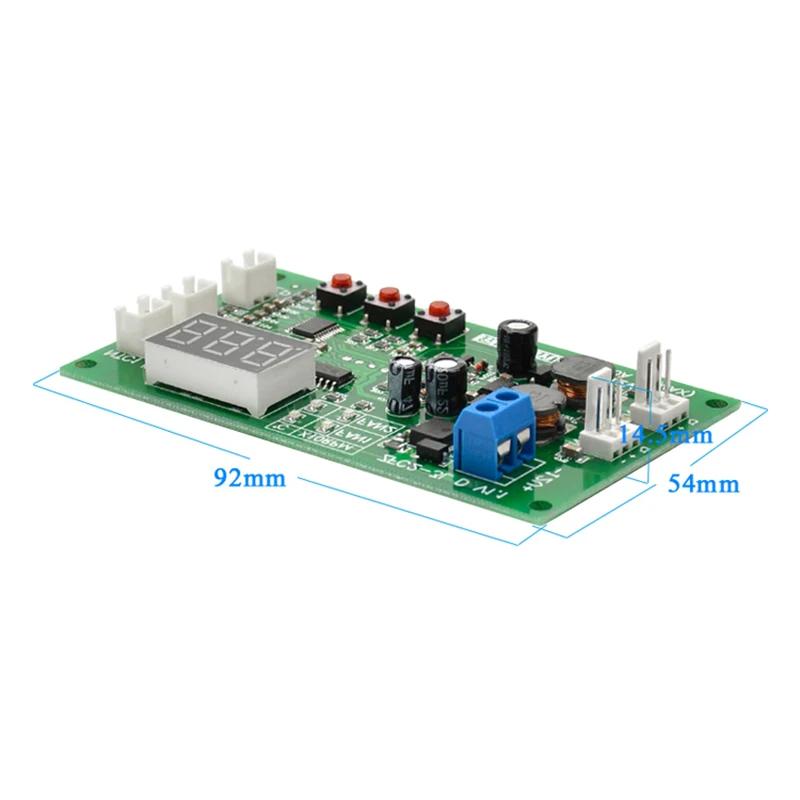 12V Dual Way 3-Wire Fan LED Intelligent Digital Temperature Thermostat Governor Speed Controller Switch Waterproof NTC Module