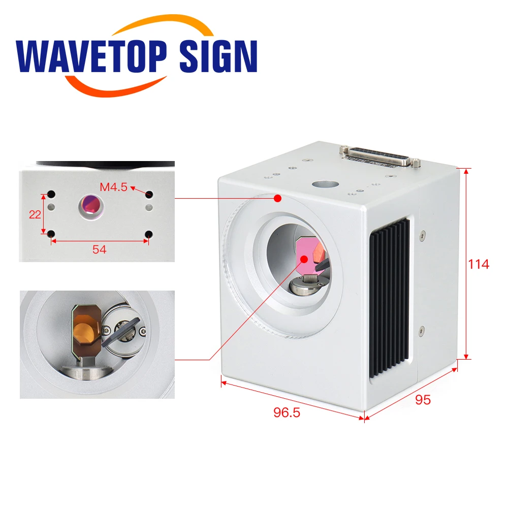 Tipo econômico do conjunto da cabeça de galvo do laser de digitas de wavetopsign 355nm varredor de galvo com lente da varredura de jg para a máquina uv da marcação do laser 355nm