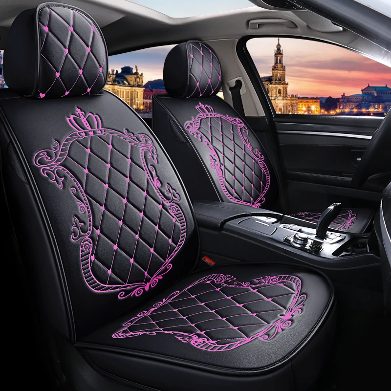 PU Leather Car Seat Cover For Mitsubishi Xpander Lancer Adventure Grandis Storm Fuso ASX Montero Seat Cover Auto Accessories