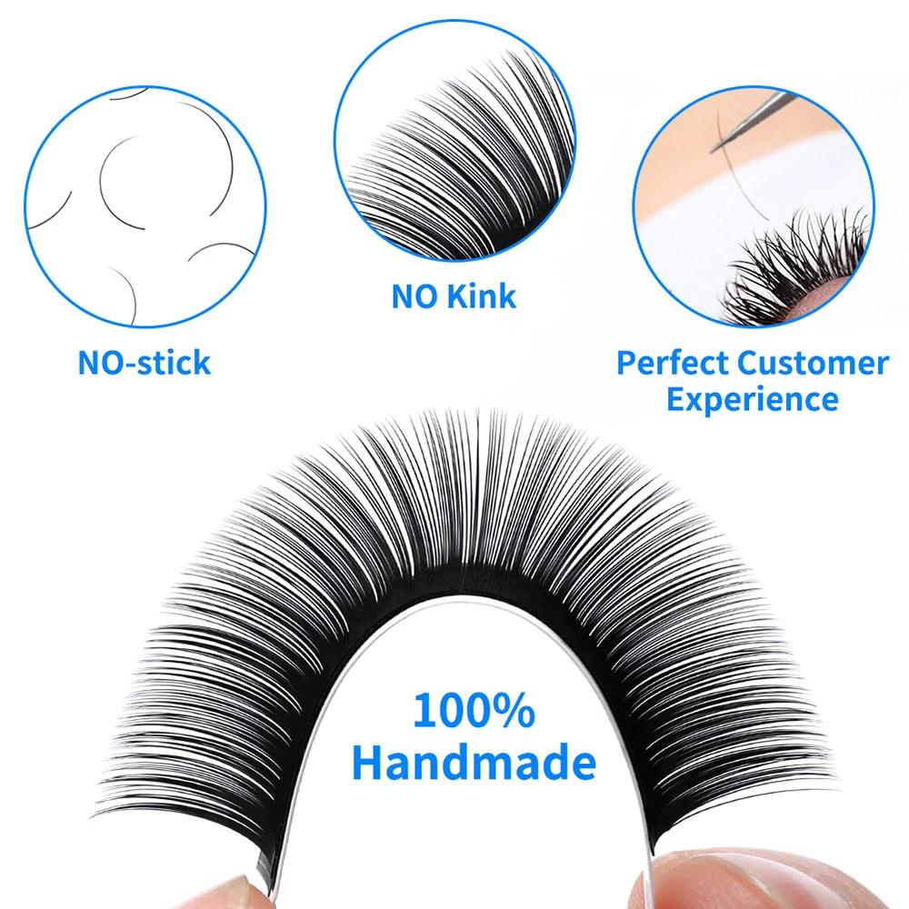 16Rows Individual Eyelash Extension Artificial Fake Eyelashes Silk Mink For Building Makeup Supplies Professionals Natural Cils