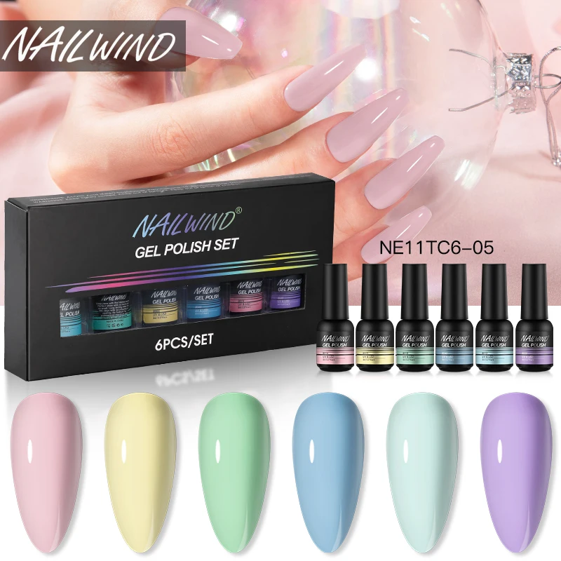 

NAILWIND Gel Nail Manicure Set Nails Polish Kits Hybrid Varnish Semi Permanent UV LED Nail Gel For Nail Art Nails Gel Polish Kit