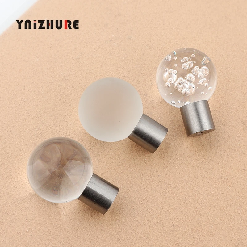 Hot Luxury K9 Crystal Ball Bubble Handles Shoebox Cabinet Handles Closet Door Drawer Knobs Wardrobe Pulls Pullers With Screws