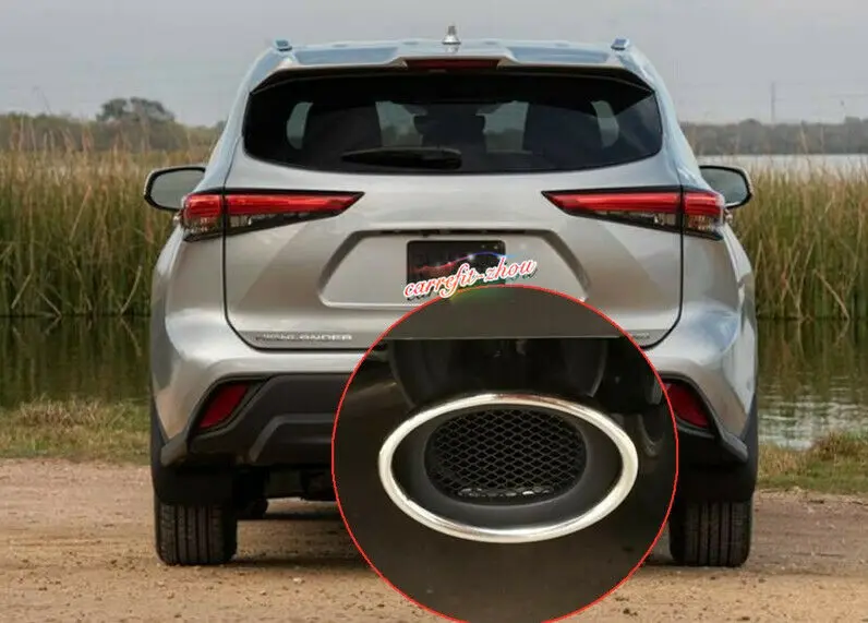 

Fit For 2020 Toyota Highlander Car Stainless Rear Exhaust Muffler Tip End Pipe Moulding Cover Trim Car Accessories