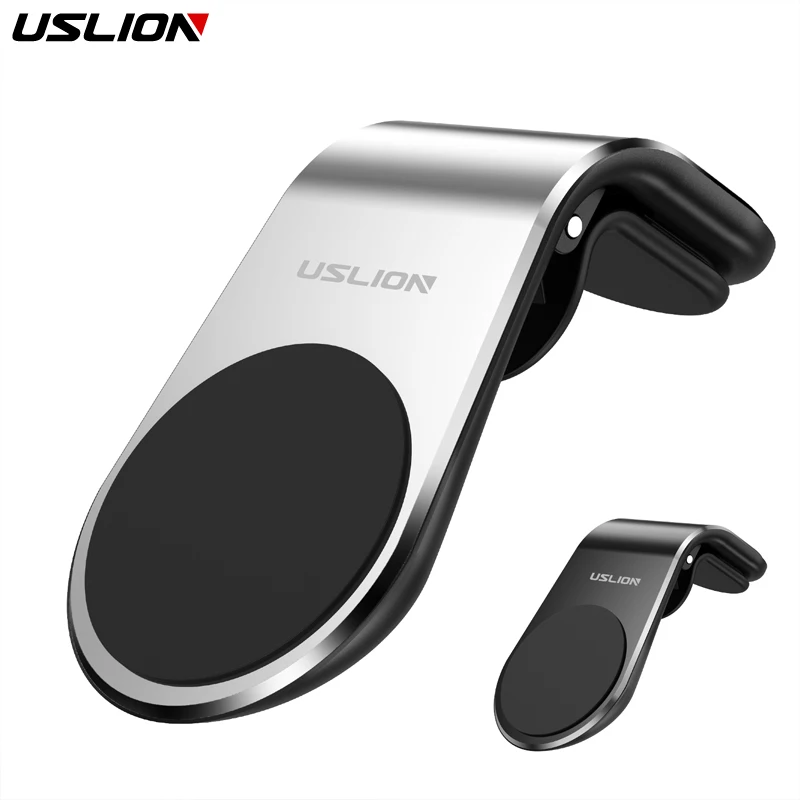 USLION Easy Air Vent Mount holder Car Universal Mobile Phone Holder Support Magnetic Adsorption Car Phone Mount Stand for iPhone