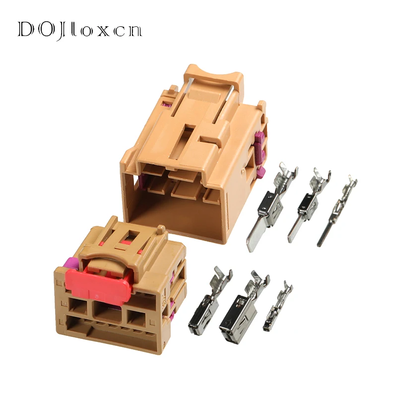 1-50 Sets 17 Pin Delphi Car Front Seat Connector Brown Male Female Plug 4F0972575B For Wiring Harness Modification 8K0972483B/