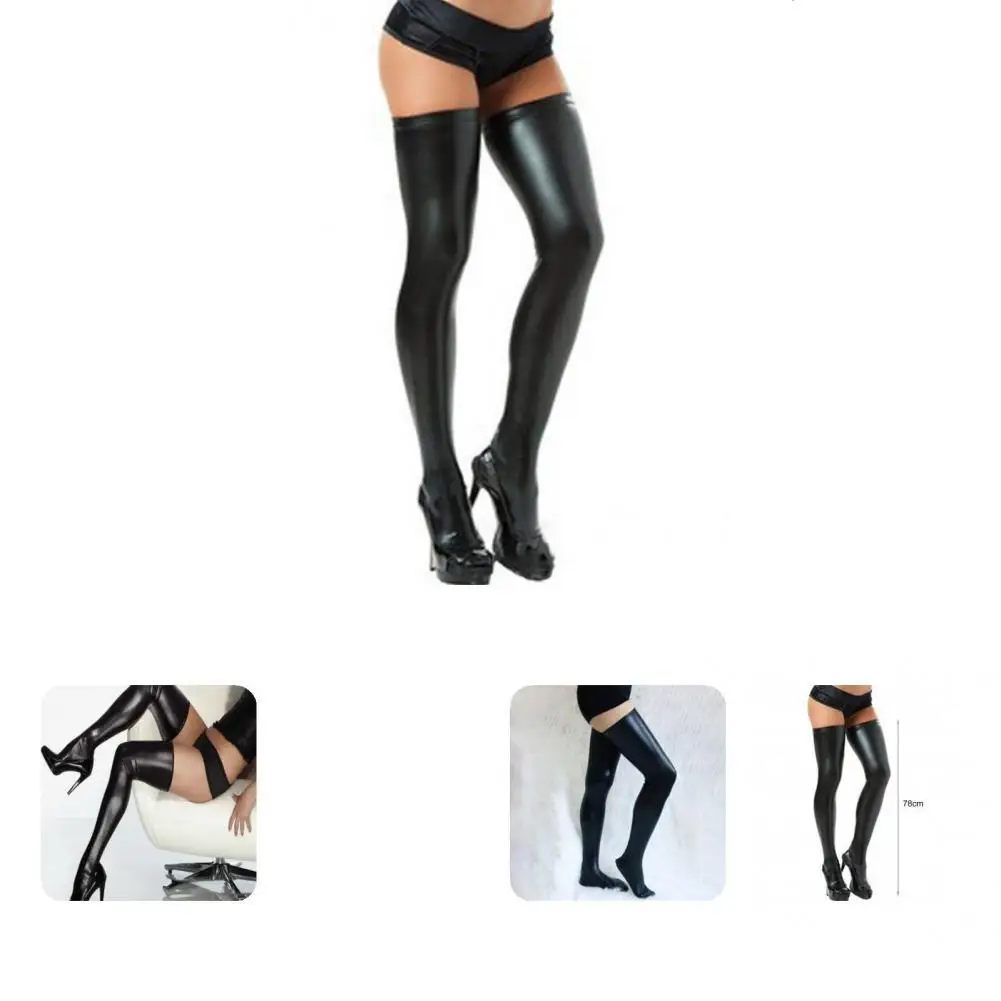 

Sexy Stockings Patent Leather Legging Stockings Practical Long Lasting Excellent Allergy Free Women Sexy High Stockings