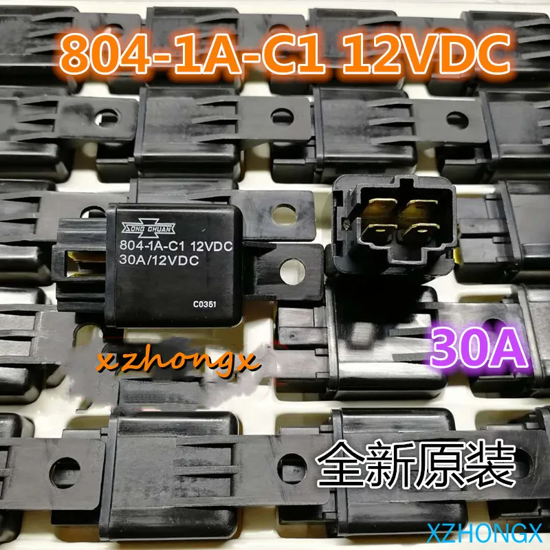 804-1a-c1 12VDC التتابع 4-دبوس 30A