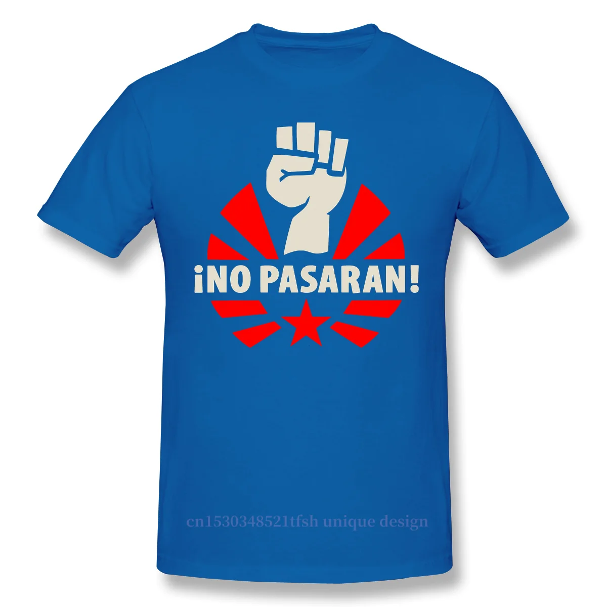 TShirtNo Pasaran Fist & Star Anime Clothes Shirt Design Communism Marxism Socialism CCCP Soviet Union Cotton Men T-Shirt