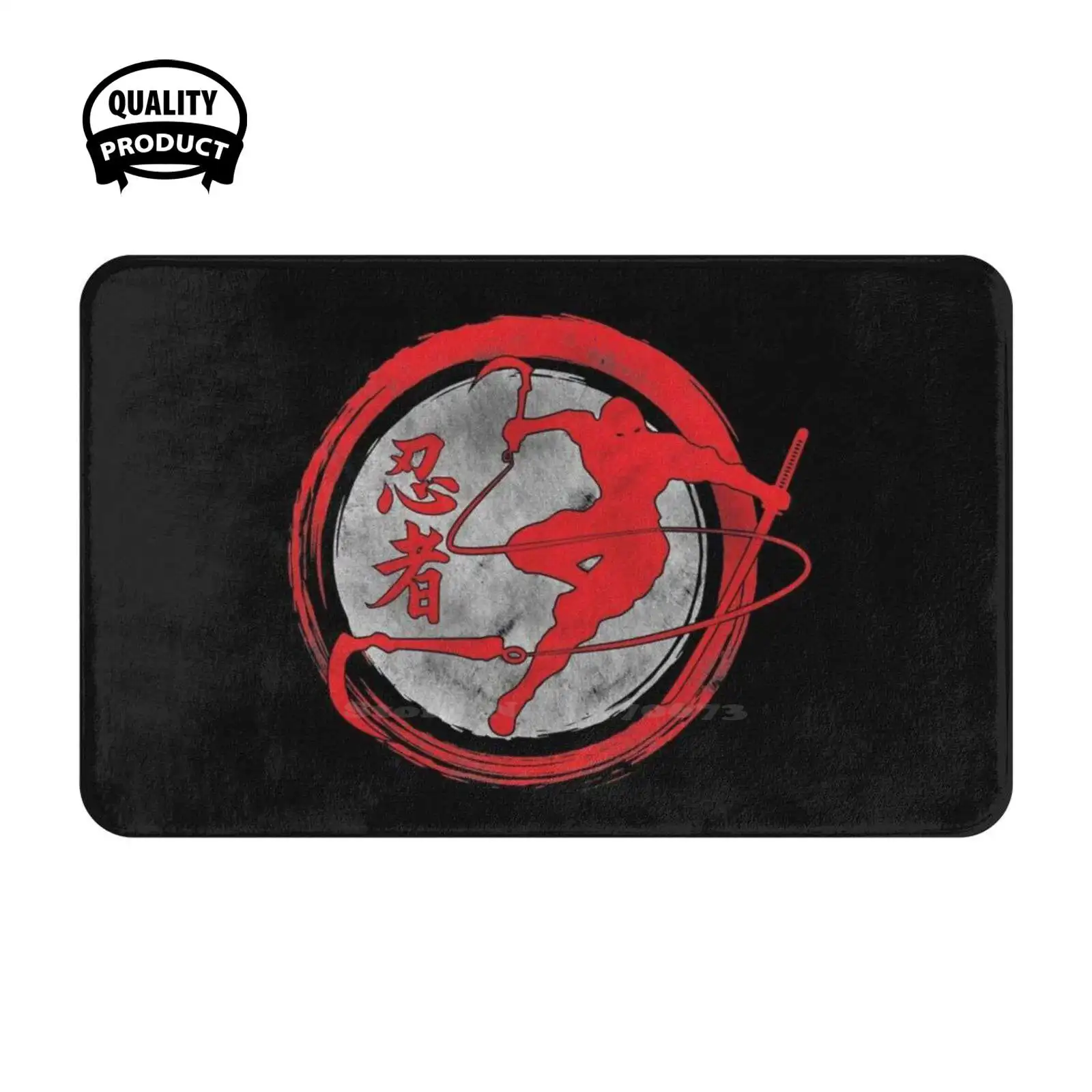 Ninjutsu Fighter Warrior Japanese Martial Arts Soft Cushion Home Carpet Door Mat Car Rug Martial Arts Training Karate Fighter