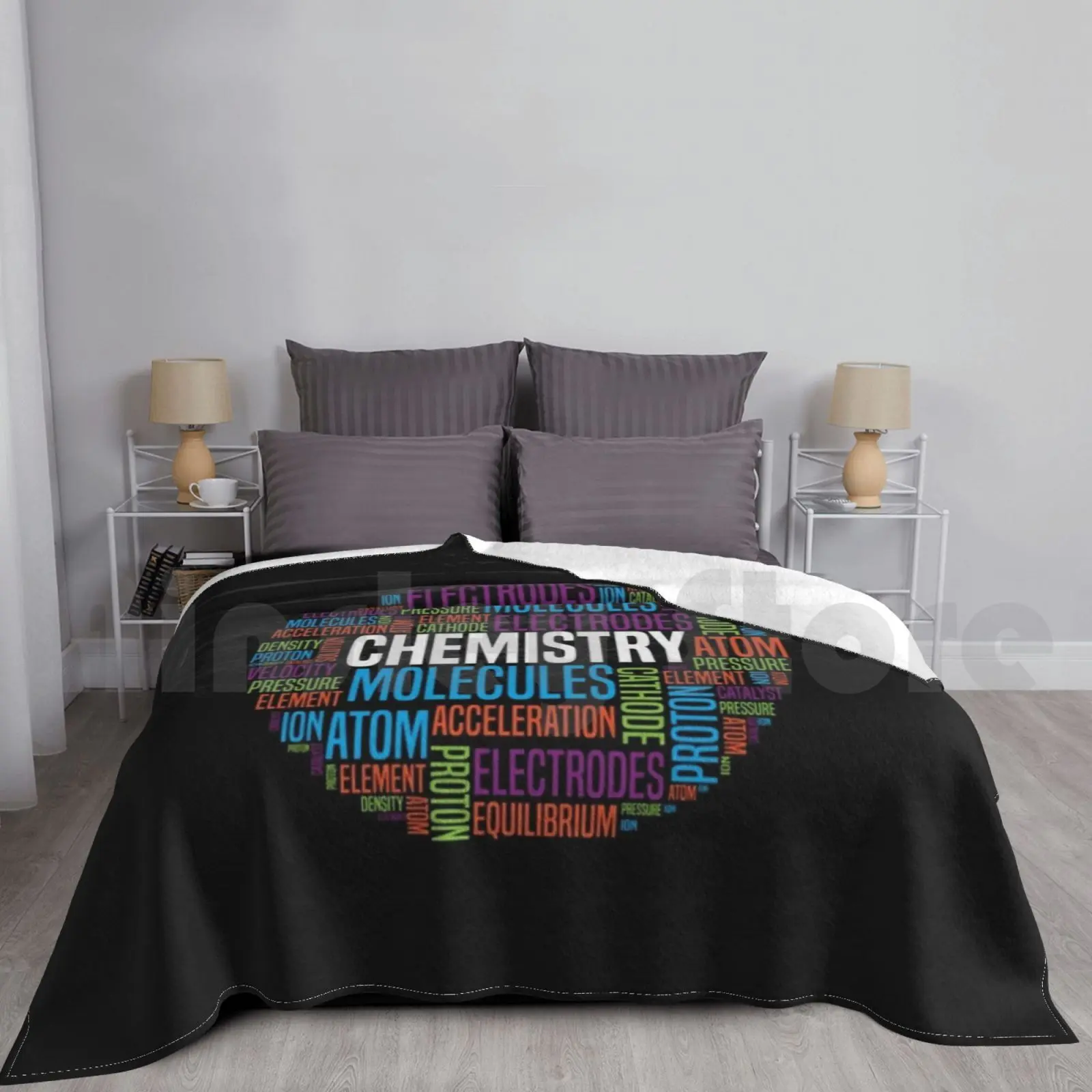 Chemist Chemistry Teacher Student Professional Gift Blanket Super Soft Warm Light Thin Chemistry Terms Chemistry