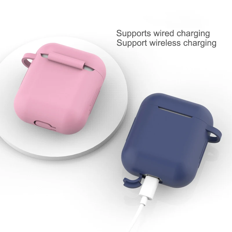 Soft Silicone Case for Apple Airpods 1/2 Earphone Cases Air Pod Wireless Headphones Air Pods 2 Protective Cover