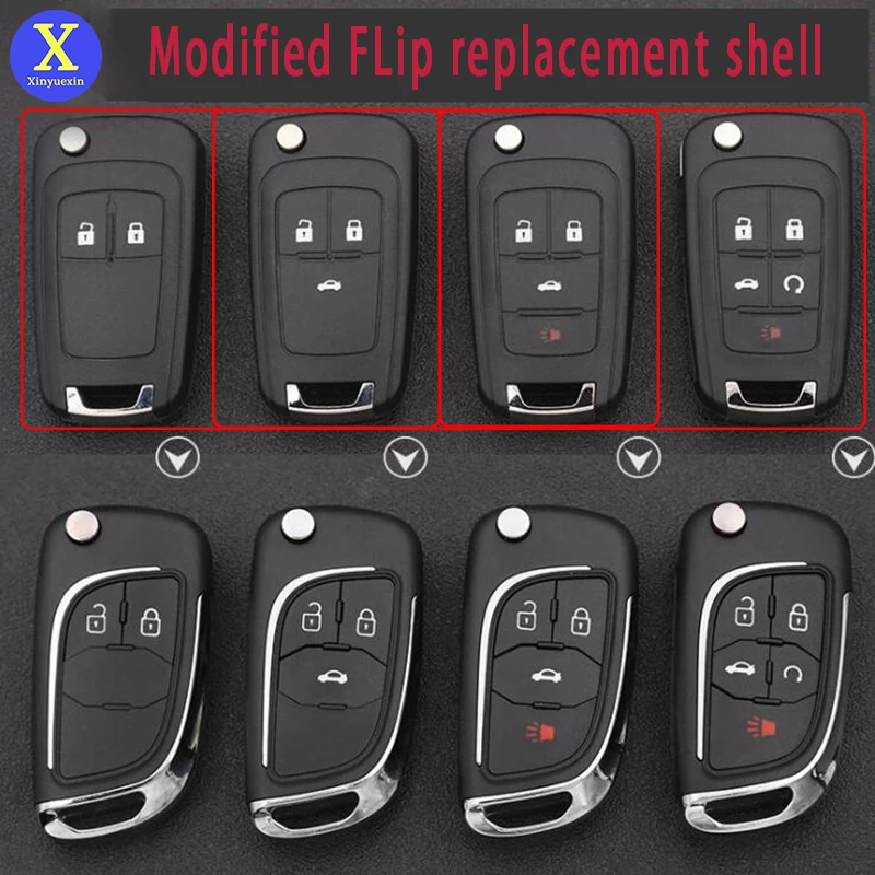 

Xinyuexin Modified Folding Remote Car Key Shell For Chevrolet Cruze Epica Lova Camaro For Opel Vauxhall Insignia Astra For Buick